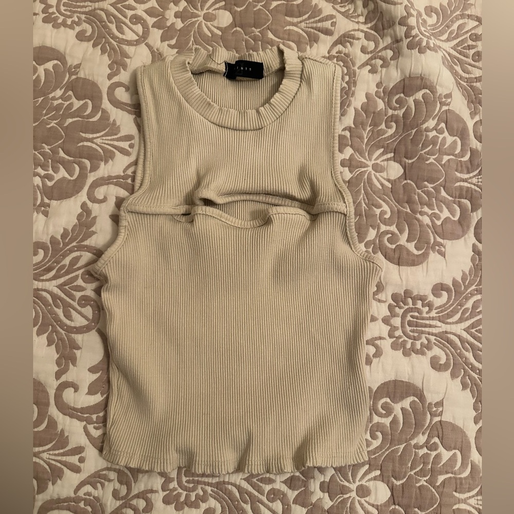 Beige crop top